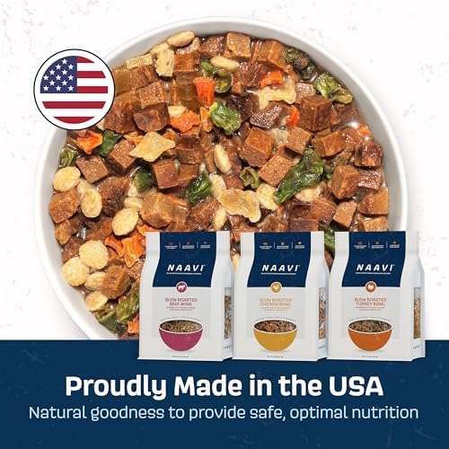 Natural Dog Food - Slow-Roasted Beef Bowl with Ancient Grains, Vegetables & Fruits - Ideal Wet/Dry Meal or Premium Dog Food Toppers for Picky Eaters (6 oz)