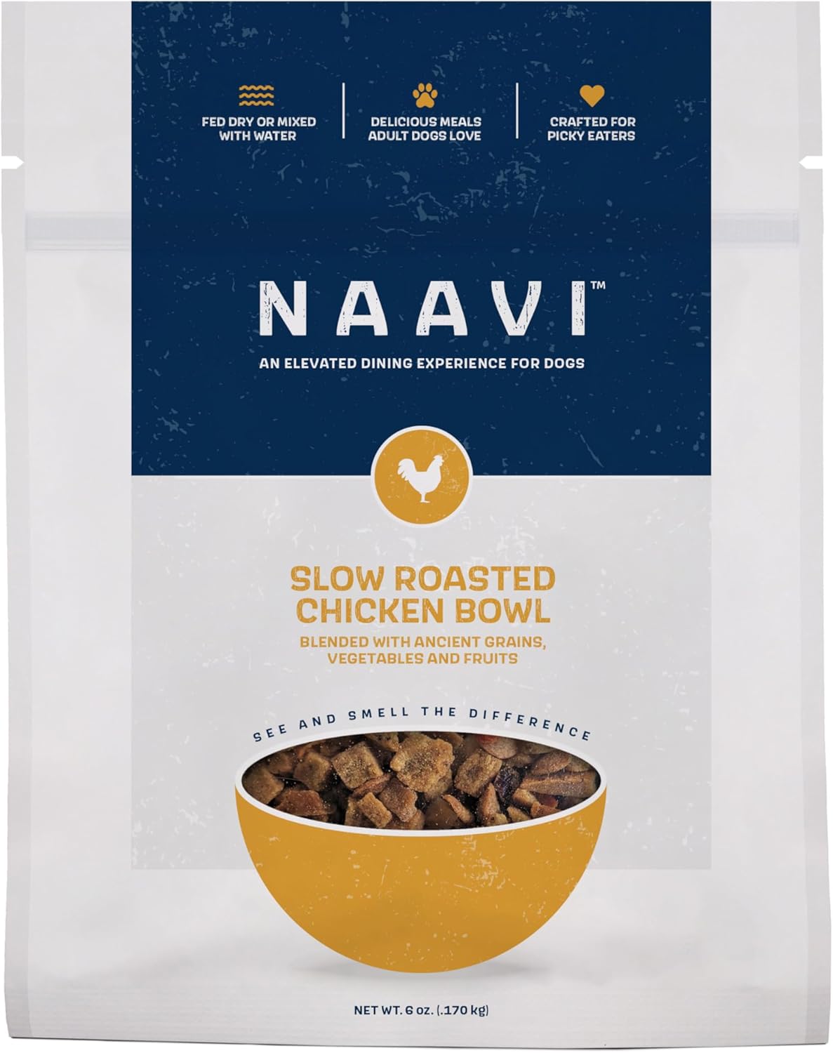 Natural Dog Food - Slow-Roasted Turkey Bowl with Ancient Grains, Vegetables & Fruits - Ideal Wet/Dry Meal or Premium Dog Food Toppers for Picky Eaters (4 lbs)