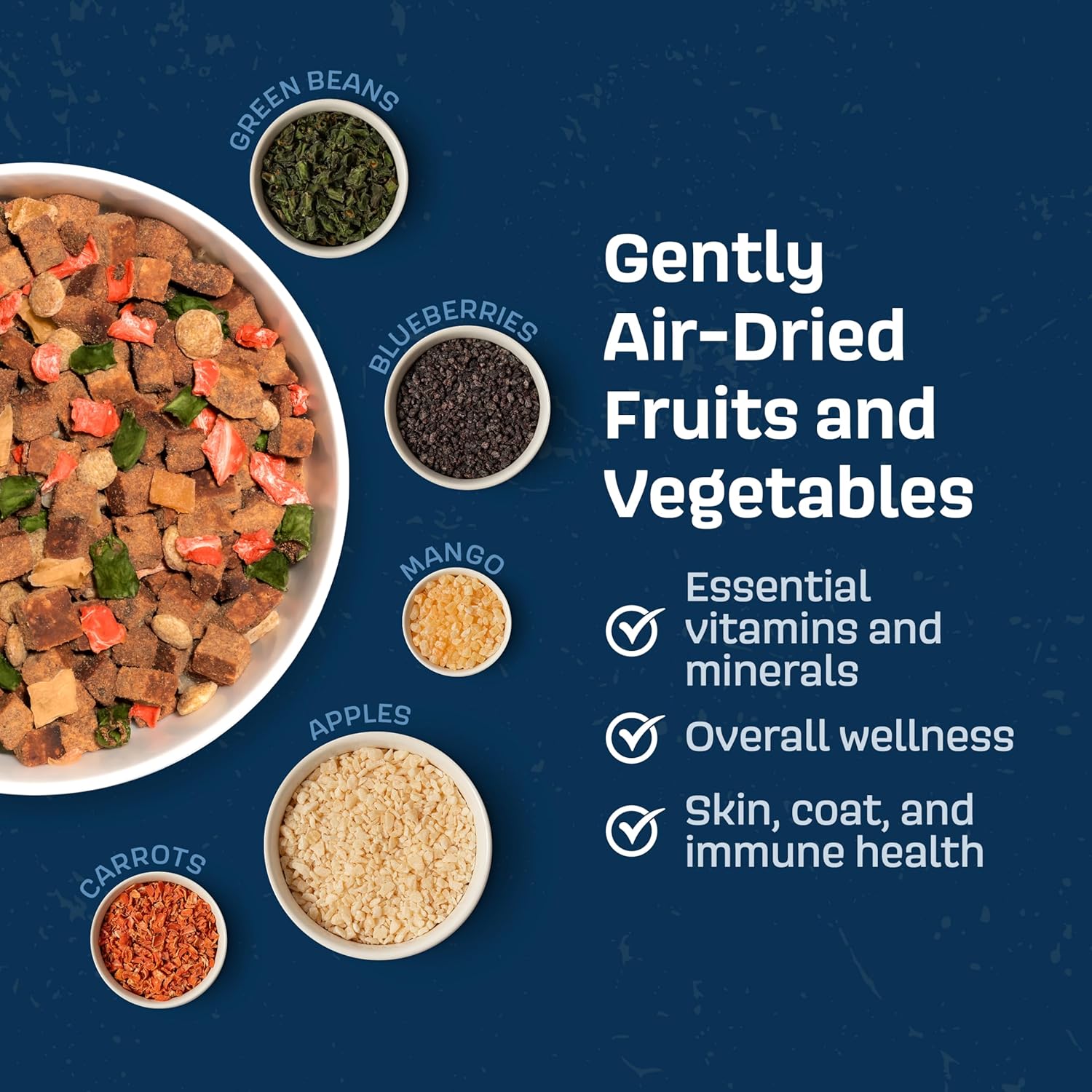 Natural Dog Food - Slow-Roasted Beef Bowl with Ancient Grains, Vegetables & Fruits - Ideal Wet/Dry Meal or Premium Dog Food Toppers for Picky Eaters (2 lbs)